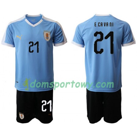 Koszulka Urugwaj Edinson Cavani 21 Dziecięcy Domowe Koszulki Piłkarskie 2019 Krótki Rękaw